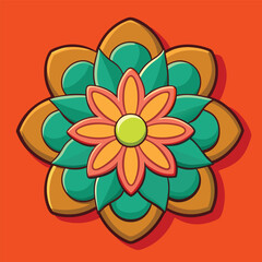 flower icon, cartoon style