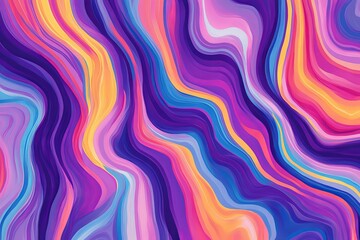 Obraz premium Abstract radial wave background. Lots of colored wave radial lines on purple background with copy space for abstract design on technological, scientific theme.