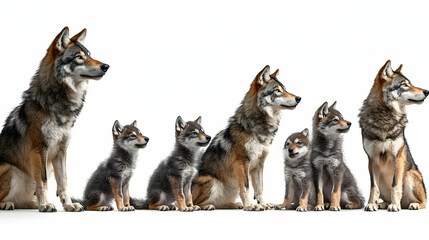 Wolf Pack with Pups: Wildlife, Nature