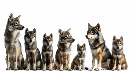 Wolf Pack Sitting: Wildlife, Nature, Animals