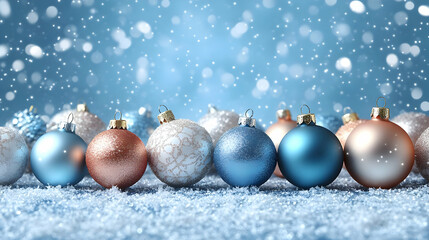 Sparkling Winter Ornaments in Snow