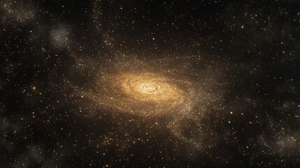 Fototapeta premium Golden Spiral Galaxy Cosmic Composition, Starry Night Image, Celestial Concept astrophotography, space art