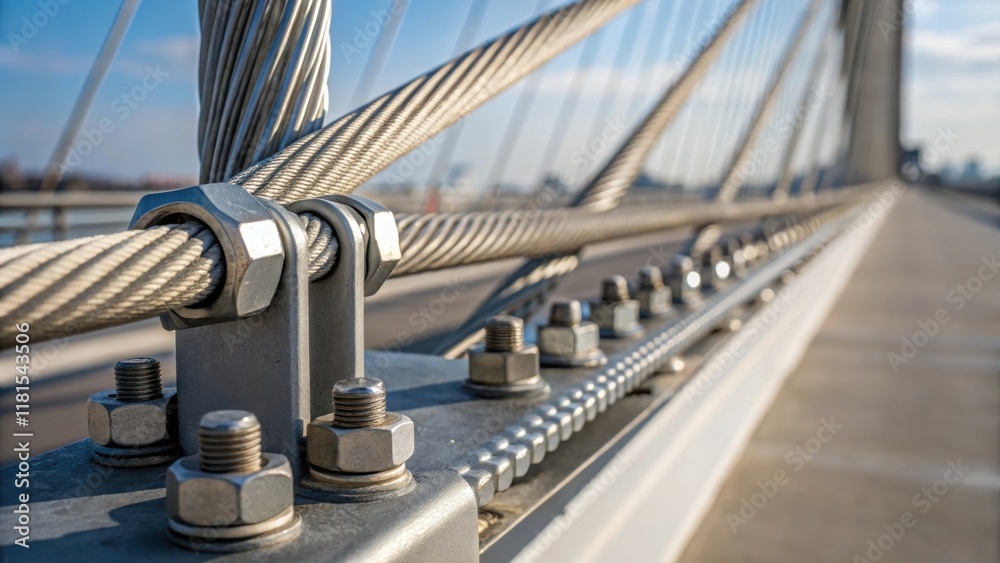 Poster A closeup view highlights the structural fittings that connect the cables to the bridge deck showcasing the precisionengineered connectors that embody both aesthetics and
