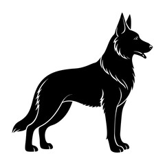 German Shepherd Silhouette vector illustration