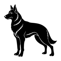 German Shepherd Silhouette vector illustration
