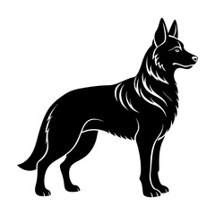 German Shepherd Silhouette vector illustration