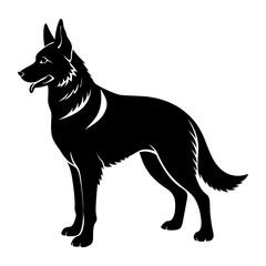 German Shepherd Silhouette vector illustration