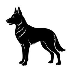 German Shepherd Silhouette vector illustration