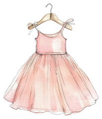 Obraz premium PNG Pink dress on hanger clothing apparel fashion.