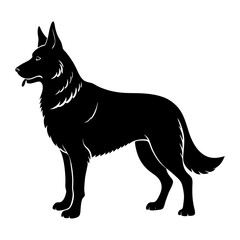 German Shepherd Silhouette vector illustration