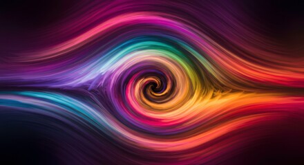 Obraz premium Cosmic Whirlwind: A mesmerizing abstract vortex of vibrant colors, swirling and intertwining to create a captivating visual spectacle.
