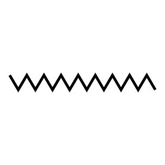 Zigzag black line. Border line. Zigzag lines. Vector
