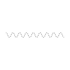 Wavy black line. Border line. Zigzag lines. Vector