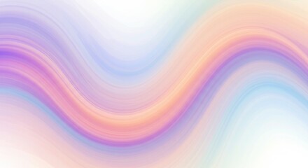 Abstract Pastel Waves:  A vibrant abstract background featuring flowing pastel waves in shades of pink, blue and peach, creating a sense of movement, dreaminess and fluidity.