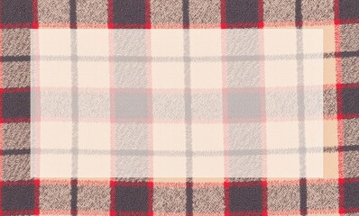 Red and beige plaid fabric pattern