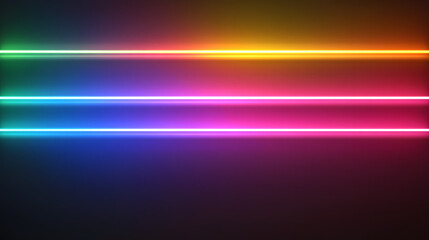 Fototapeta premium Laser lines of light. Horizontal neon light. background
