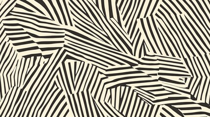 Abstract black and beige striped pattern.