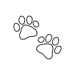 Paw prints foot print pet vector illustration