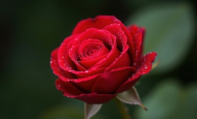 Close-up of a vibrant red rose