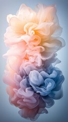 Fototapeta premium Abstract Pastel Fabric Swirls Flowing Color Soft Texture Artistic Design Elegant Background