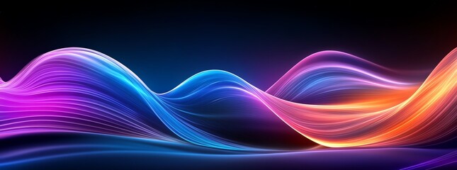 Fototapeta premium Colorful abstract waves in vibrant hues.