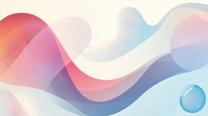 Abstract Flowing Pastel Waves Background with Subtle Gradients and Textured Surfaces.