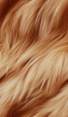 Fluffy golden-orange texture showcasing soft, wavy fibers perfect for design and fashion applications, adding warmth and elegance to various creative projects