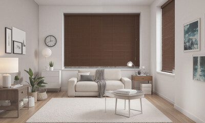 Mocha Musse minimalist window blinds with clean lines and simple functionality, offering control over light and privacy without disrupting