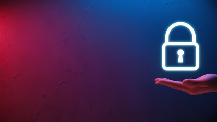 Male Hand Holding Padlock Icon, Cybersecurity Network, Data Protection, and Personal Information Privacy on Tablet – GDPR and EU Compliance Concept.