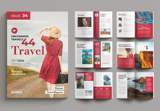 Travel Guide Magazine Design Template