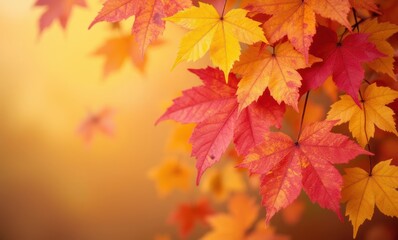 Vibrant autumn leaves in warm hues