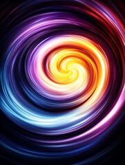 Colorful Spiral Vortex Art with Intense Swirling Motion : Generative AI