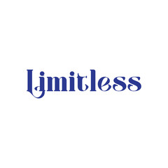 Limitless Typography isolated on White background