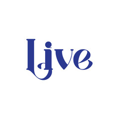 Live Typography isolated on White background