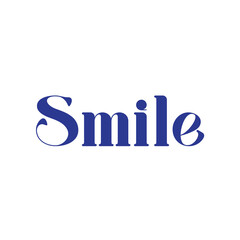 Smile Typography isolated on White background