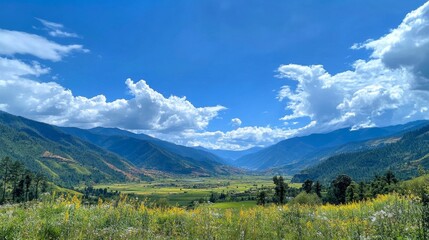 Obraz premium Breathtaking Mountain Valley Scenery