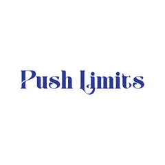 Push Limits  Typography isolated on White background