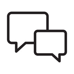 Naklejka premium Chat outline icons, minimalist vector illustration, simple concept, Isolated on white background