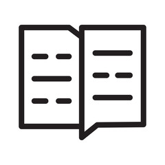 Fototapeta premium Book, diary, library, reading outline icons, minimalist vector illustration, simple concept, Isolated on white background