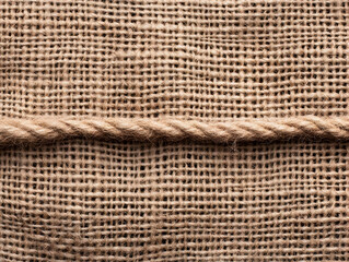 Burlap Texture with Rope Illustration