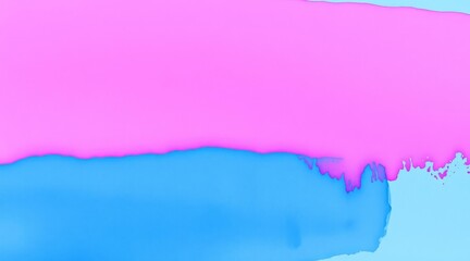 Obraz premium Horizontal pink paint over a blue watercolor background
