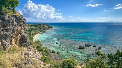 Fototapeta premium Breathtaking Coastal View of a Tropical Paradise