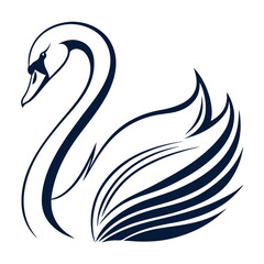 Fototapeta premium Swan logo vector