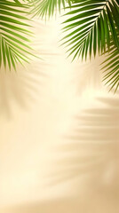 Palm Leaves Shadow Background Illustration