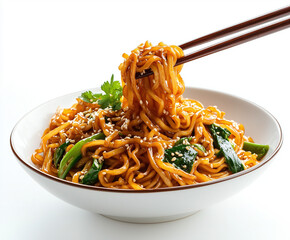 Stir-Fried Noodles with Chopsticks