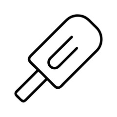 Fototapeta premium ice pop icon, foods line art, foods vector - simple black line art icon of ice pop perfect for logos, and foods -themed designs.