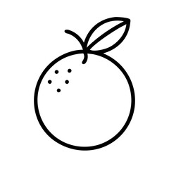 orange icon, foods line art, foods vector - simple black line art icon of orange perfect for logos, and foods -themed designs.