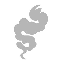 Cartoon Smoke Clouds  Vector White Aroma Or Toxic Steaming Vapor  Dust Steam