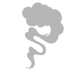 Cartoon Smoke Clouds  Vector White Aroma Or Toxic Steaming Vapor  Dust Steam