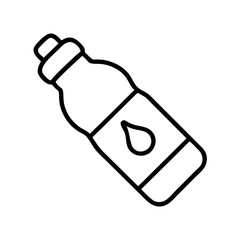 water bottle icon, foods line art, foods vector - simple black line art icon of water bottle perfect for logos, and foods -themed designs.